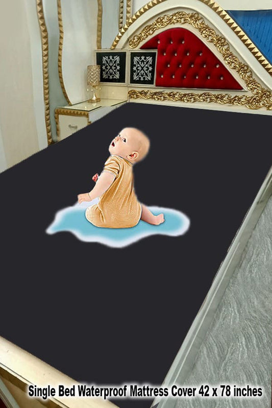 Water Proof Mattress Protector - Black Terry Cotton Stuff