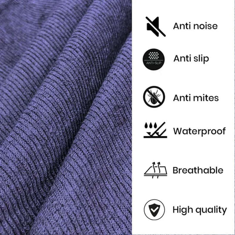 2 Side Waterproof Zipper Mattress Cover - Blue