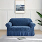 Zebra Velvet Sofa Covers -Blue
