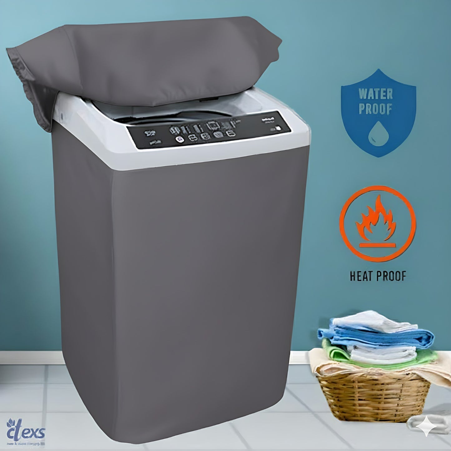 Water Proof Washing Machine Cover- blue
