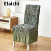 Zebra Velvet Chair Cover - elaichi