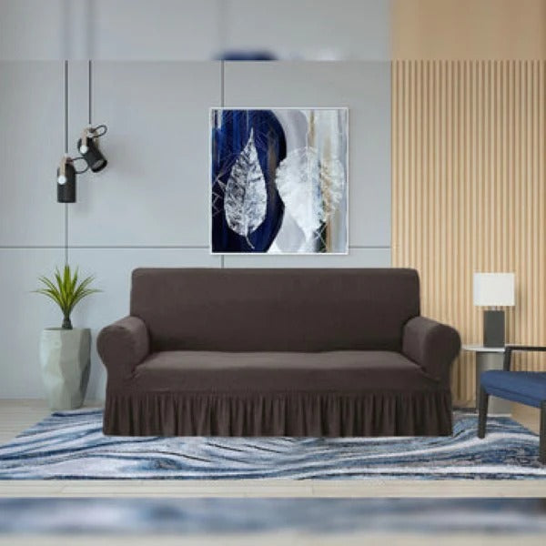 Sofa Cover in Micro Mash Stuff - brown