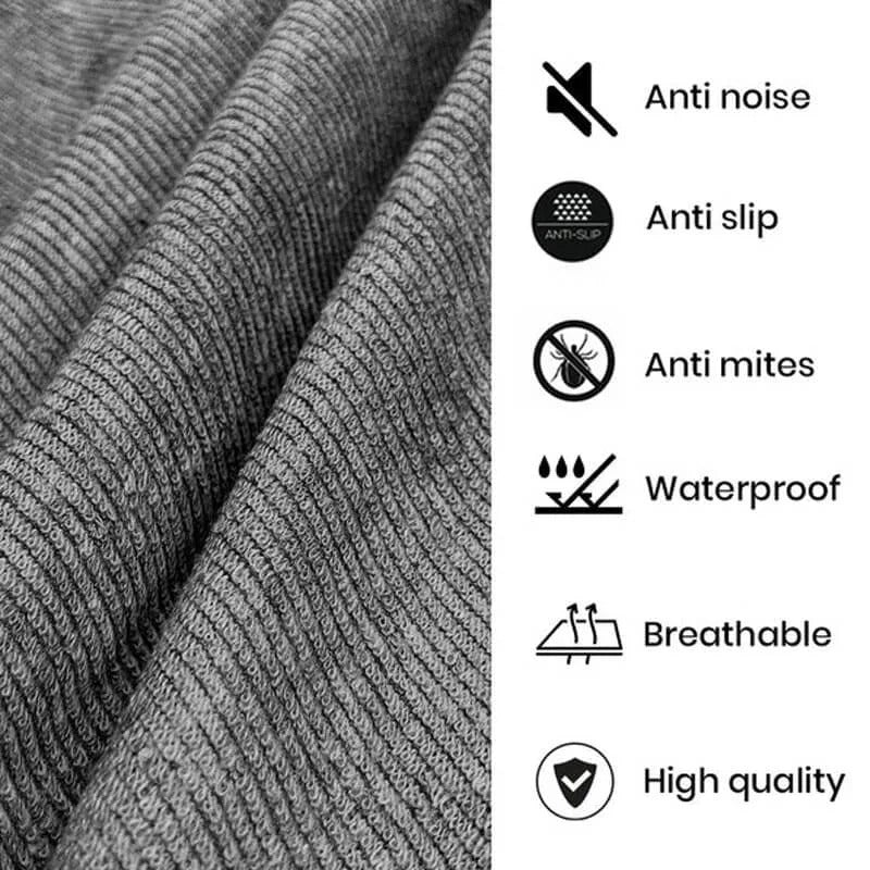 2 Side Waterproof Zipper Mattress Cover - Grey