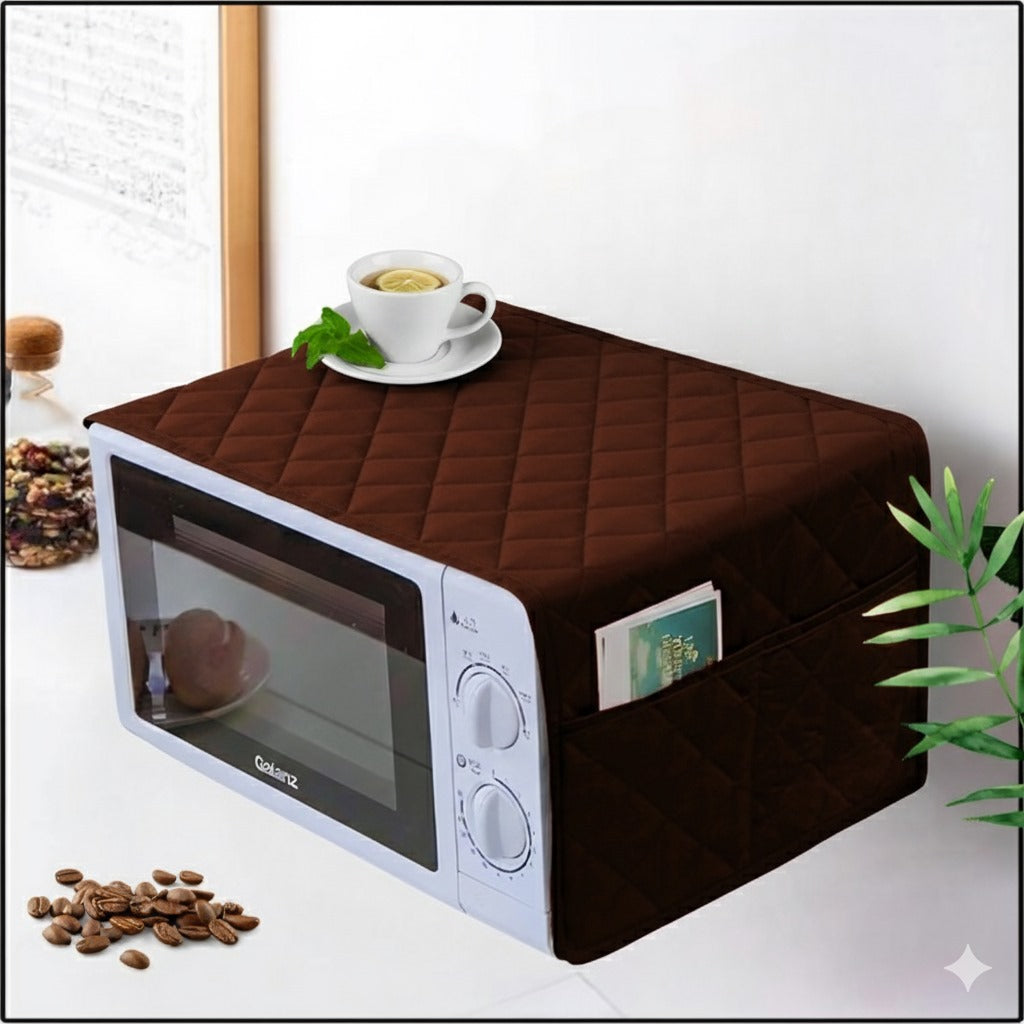 Quilted oven cover - brown
