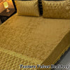 3PC Texture Velvet Bedsheet- gold