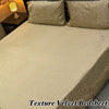3PC Texture Velvet Bedsheet - beige