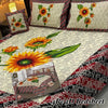 4PC 3D Panel Bedsheet Crystal Cotton