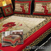 4PC 3D Panel Bedsheet Crystal Cotton