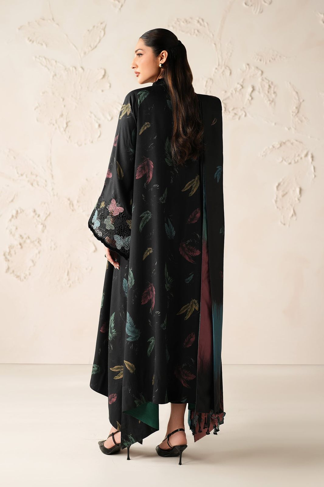 Baroque Black Luxury Printed Lawn Collection Replica