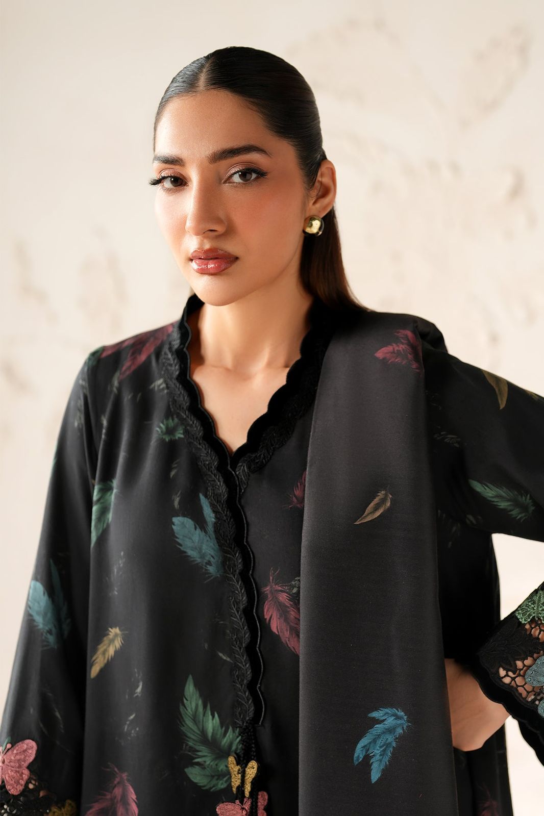 Baroque Black Luxury Printed Lawn Collection Replica