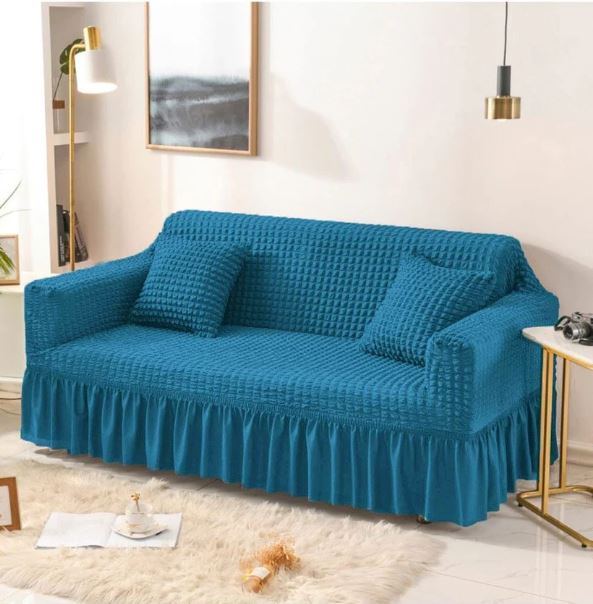 Turkish Bubble Fabric Sofa Cover - Zinc