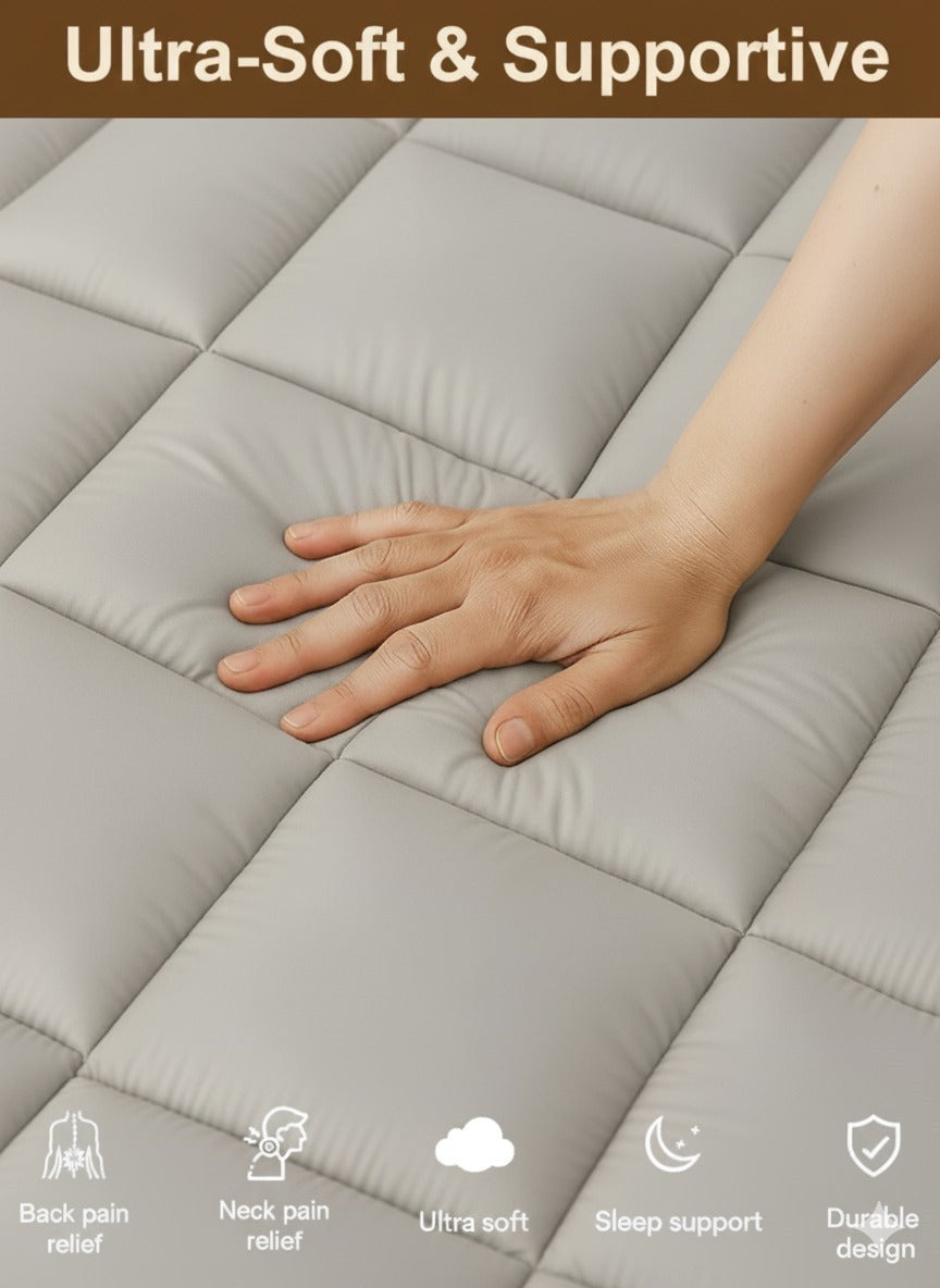 Square Quilted Ultra Soft Mattress Topper