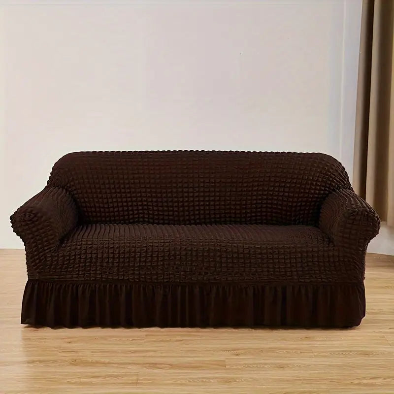Turkish Bubble Fabric Sofa Cover - Brown