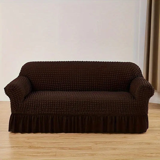 Turkish Bubble Fabric Sofa Cover - Brown