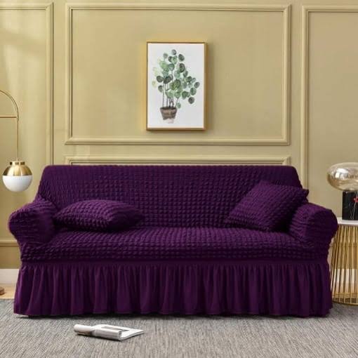 Turkish Bubble Fabric Sofa Cover - Purple